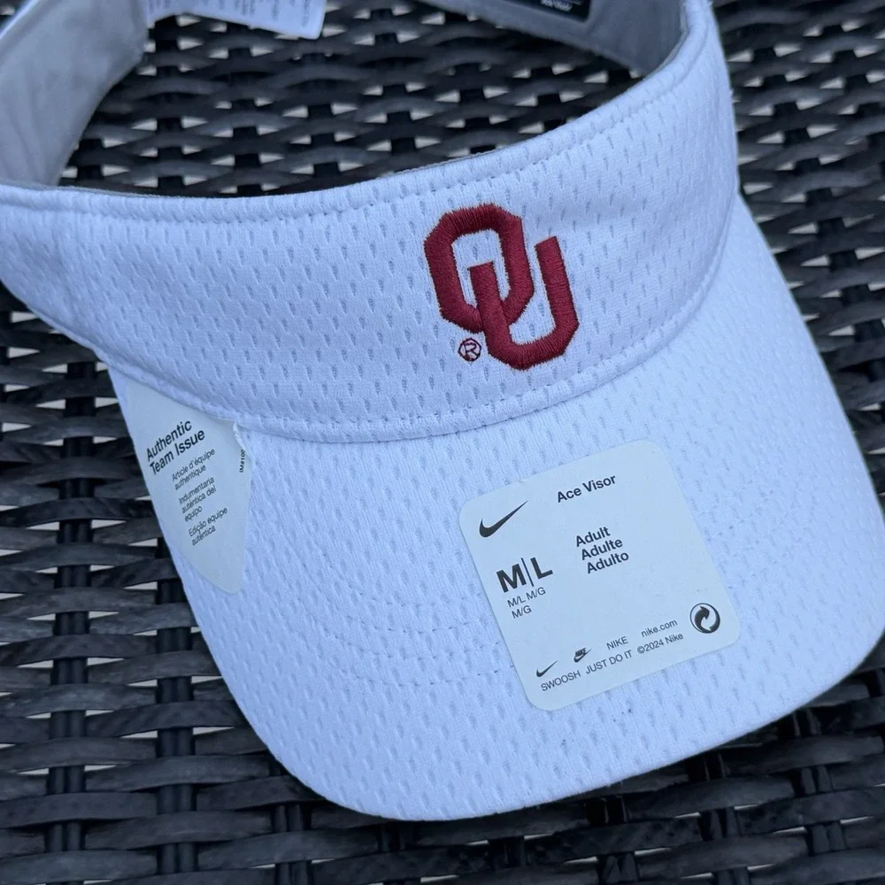 Nike White Oklahoma Sooners 2026 Dugout Dri-FIT Ace Adjustable Visor Unisex